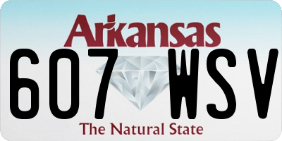 AR license plate 607WSV