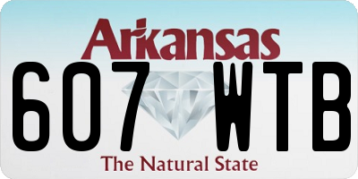 AR license plate 607WTB