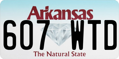 AR license plate 607WTD
