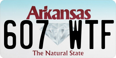 AR license plate 607WTF