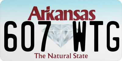 AR license plate 607WTG