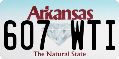 AR license plate 607WTI