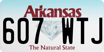 AR license plate 607WTJ