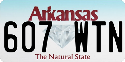 AR license plate 607WTN