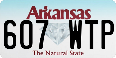 AR license plate 607WTP