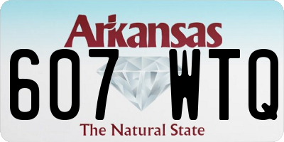 AR license plate 607WTQ