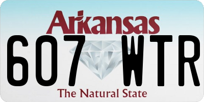 AR license plate 607WTR