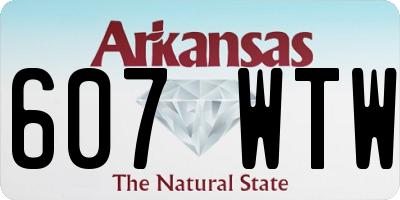 AR license plate 607WTW
