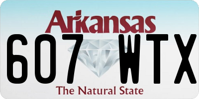 AR license plate 607WTX