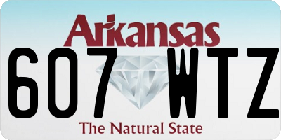 AR license plate 607WTZ