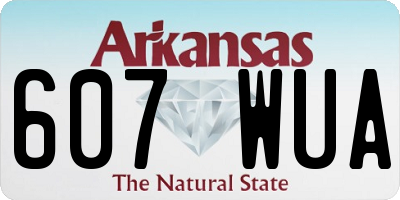 AR license plate 607WUA