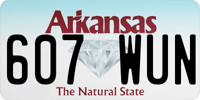AR license plate 607WUN