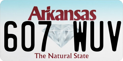 AR license plate 607WUV