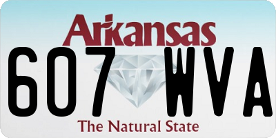 AR license plate 607WVA