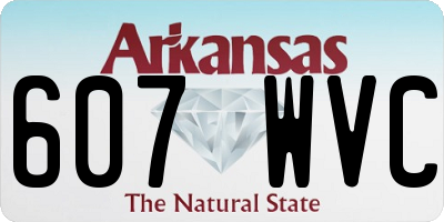 AR license plate 607WVC