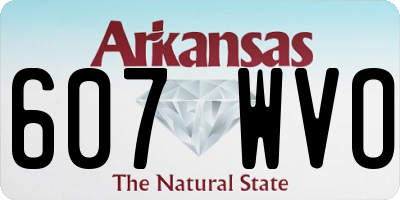 AR license plate 607WVO