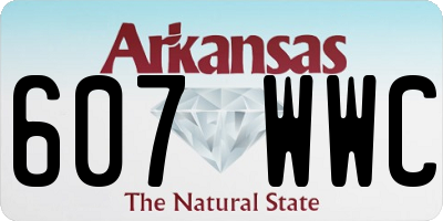 AR license plate 607WWC