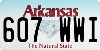 AR license plate 607WWI