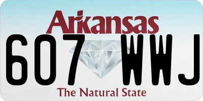 AR license plate 607WWJ