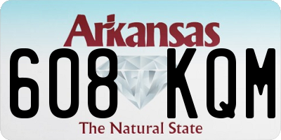 AR license plate 608KQM