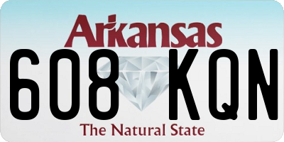 AR license plate 608KQN