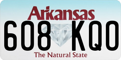 AR license plate 608KQO