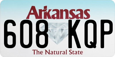 AR license plate 608KQP