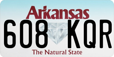 AR license plate 608KQR