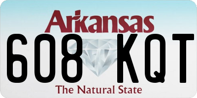AR license plate 608KQT