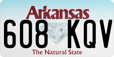 AR license plate 608KQV
