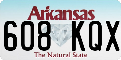 AR license plate 608KQX