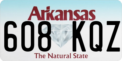 AR license plate 608KQZ