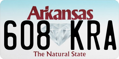 AR license plate 608KRA