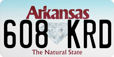 AR license plate 608KRD