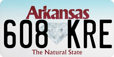 AR license plate 608KRE
