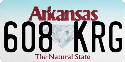 AR license plate 608KRG