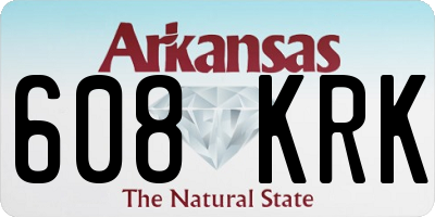 AR license plate 608KRK