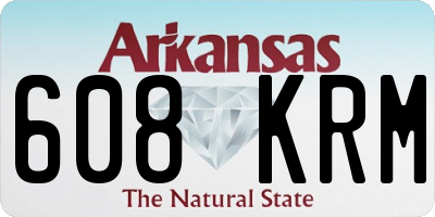 AR license plate 608KRM