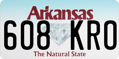AR license plate 608KRO