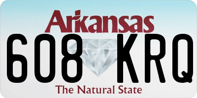 AR license plate 608KRQ