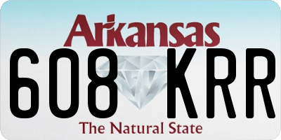AR license plate 608KRR