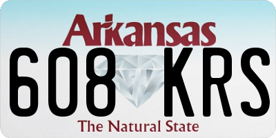 AR license plate 608KRS