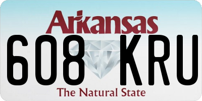 AR license plate 608KRU