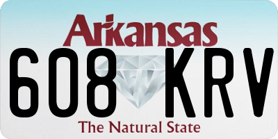 AR license plate 608KRV