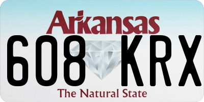 AR license plate 608KRX