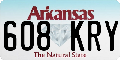 AR license plate 608KRY