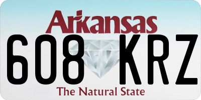 AR license plate 608KRZ