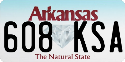 AR license plate 608KSA