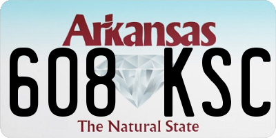 AR license plate 608KSC