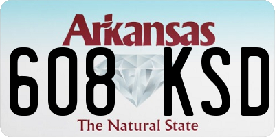 AR license plate 608KSD